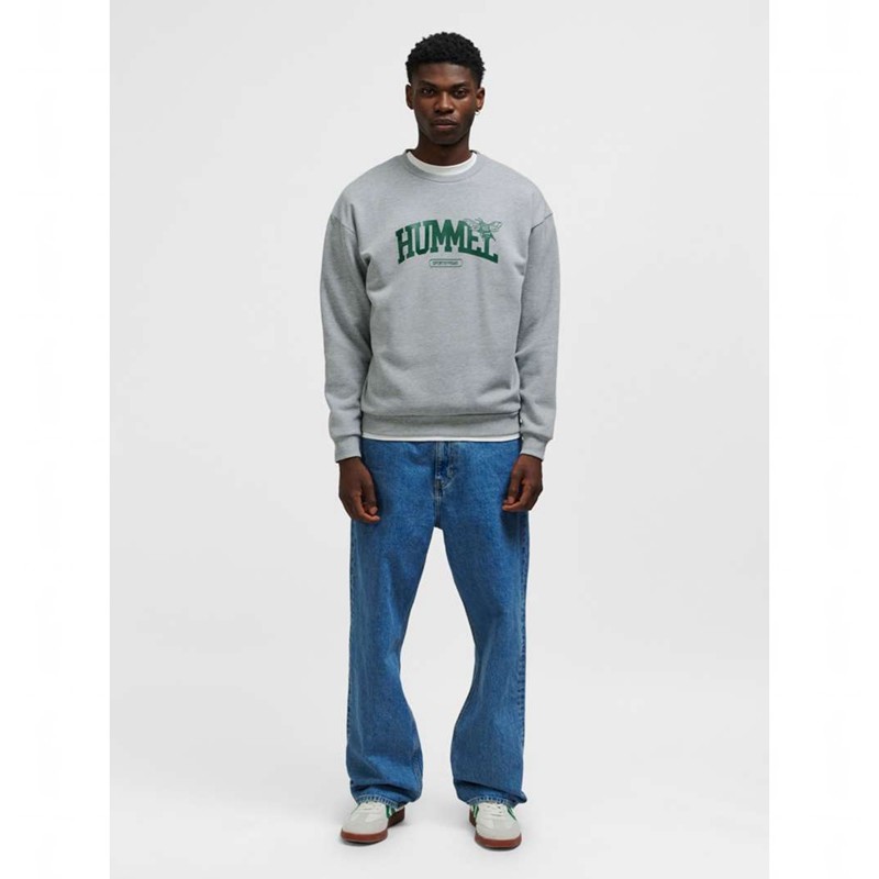 Hummel Loose Crewneck University Bee Muške Dukserice Sive | 433303-207
