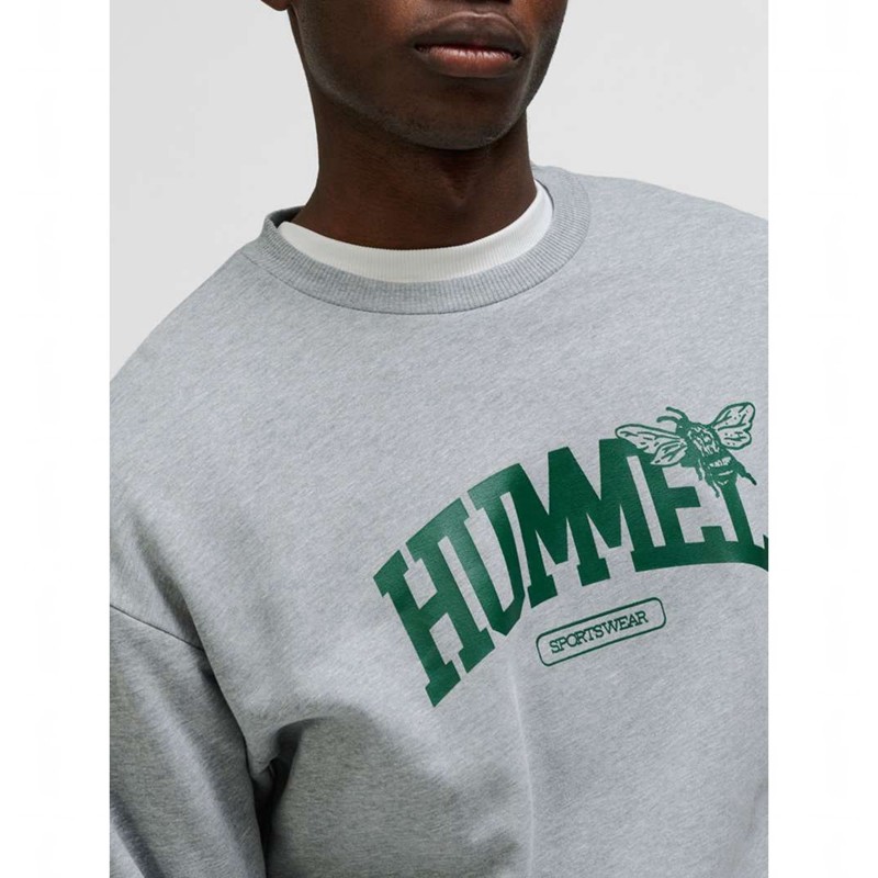Hummel Loose Crewneck University Bee Muške Dukserice Sive | 433303-207
