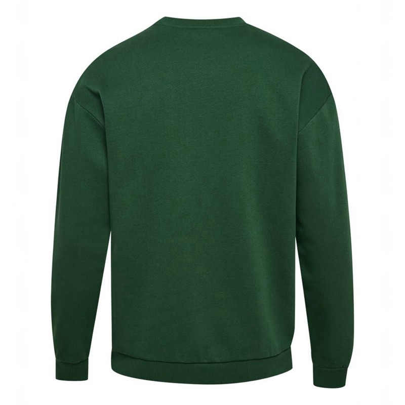 Hummel Loose Crewneck University Bee Ženske Dukserice Zelene | 871791-733