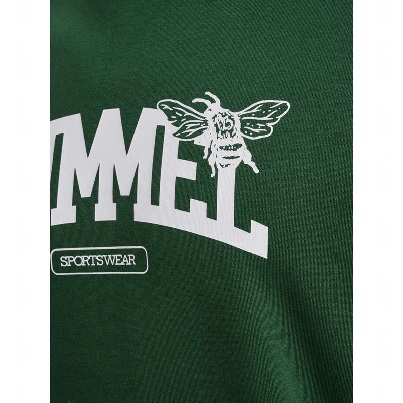 Hummel Loose Crewneck University Bee Ženske Dukserice Zelene | 871791-733