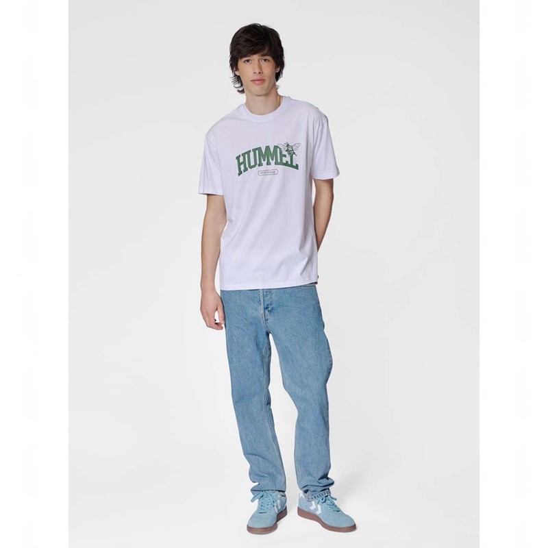 Hummel Loose S/S University Bee Muške Majice Bijele | 492016-221