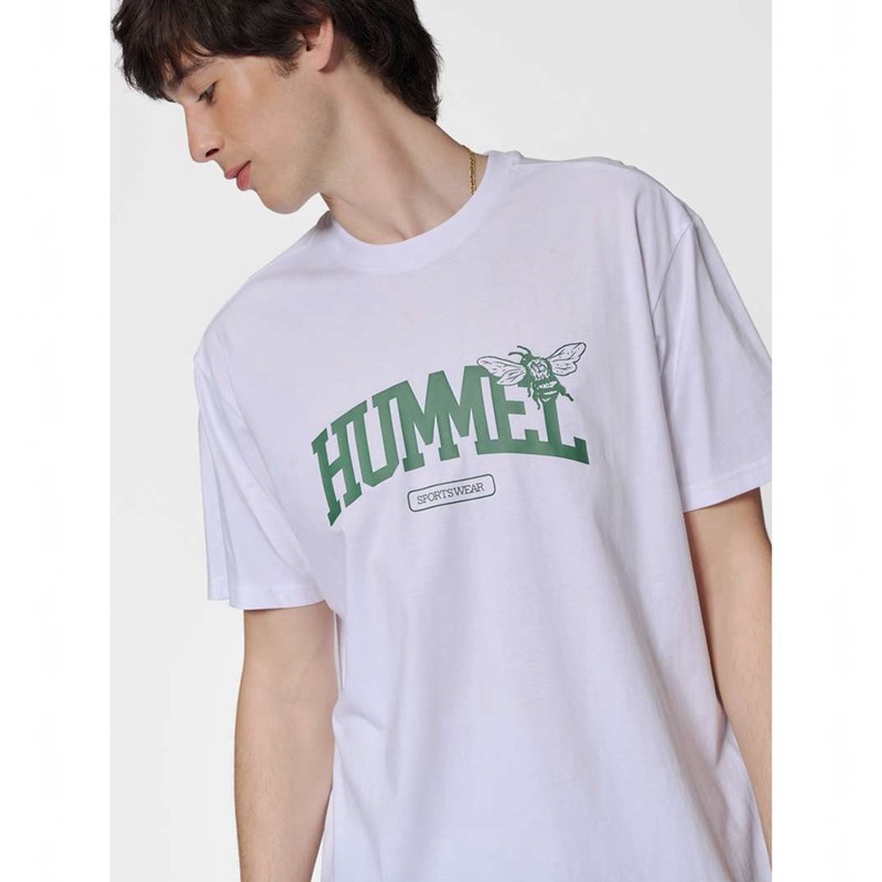 Hummel Loose S/S University Bee Muške Majice Bijele | 492016-221