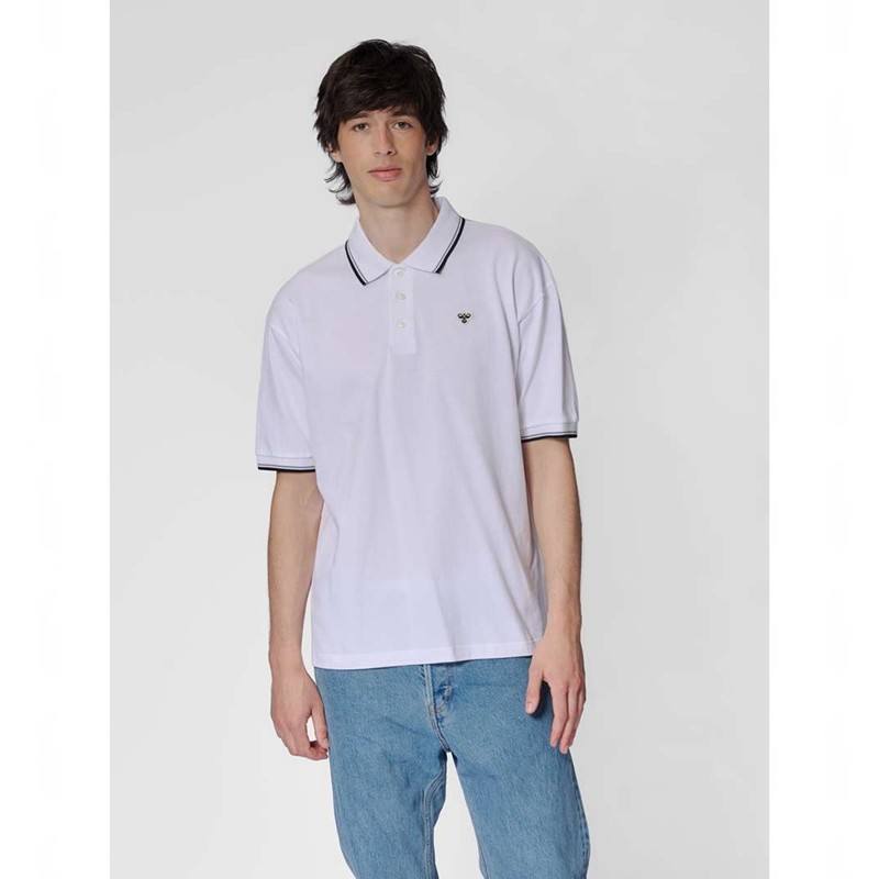 Hummel Loose Shirt S/S Bee Muške Polo Majice Bijele | 471744-439