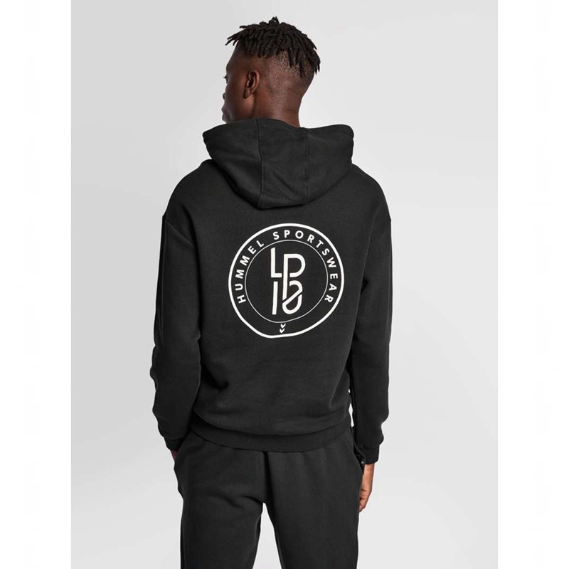 Hummel Lp10 Boxy Sweat Muške Majica s Kapuljačom Crne | 344676-963