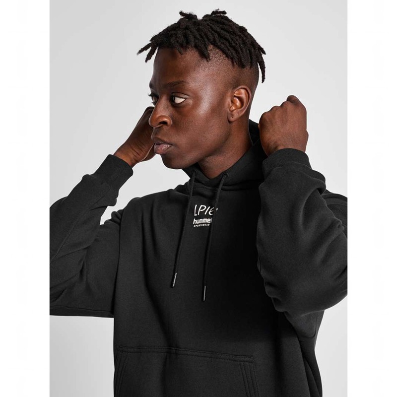 Hummel Lp10 Boxy Sweat Muške Majica s Kapuljačom Crne | 344676-963