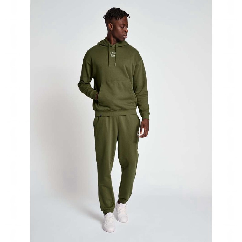 Hummel Lp10 Boxy Sweat Muške Majica s Kapuljačom Zelene | 605977-055