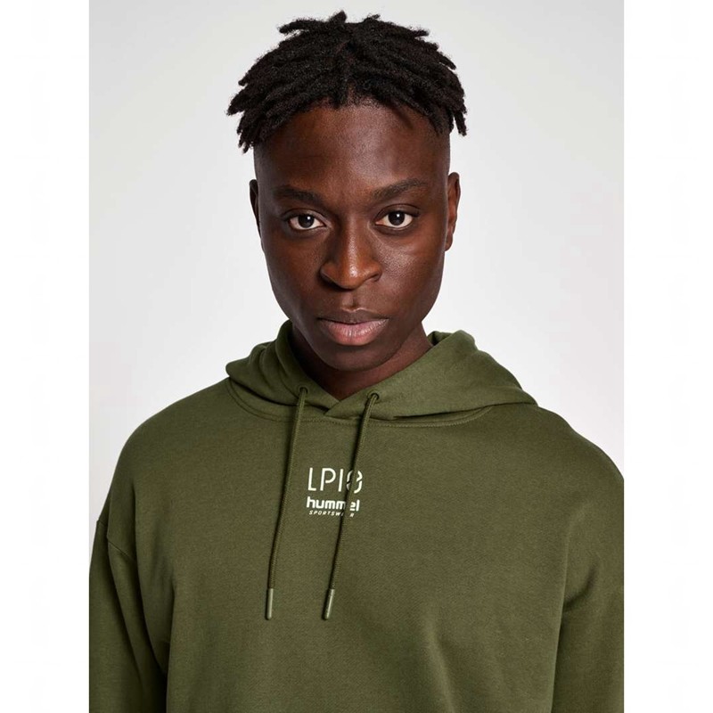 Hummel Lp10 Boxy Sweat Muške Majica s Kapuljačom Zelene | 605977-055