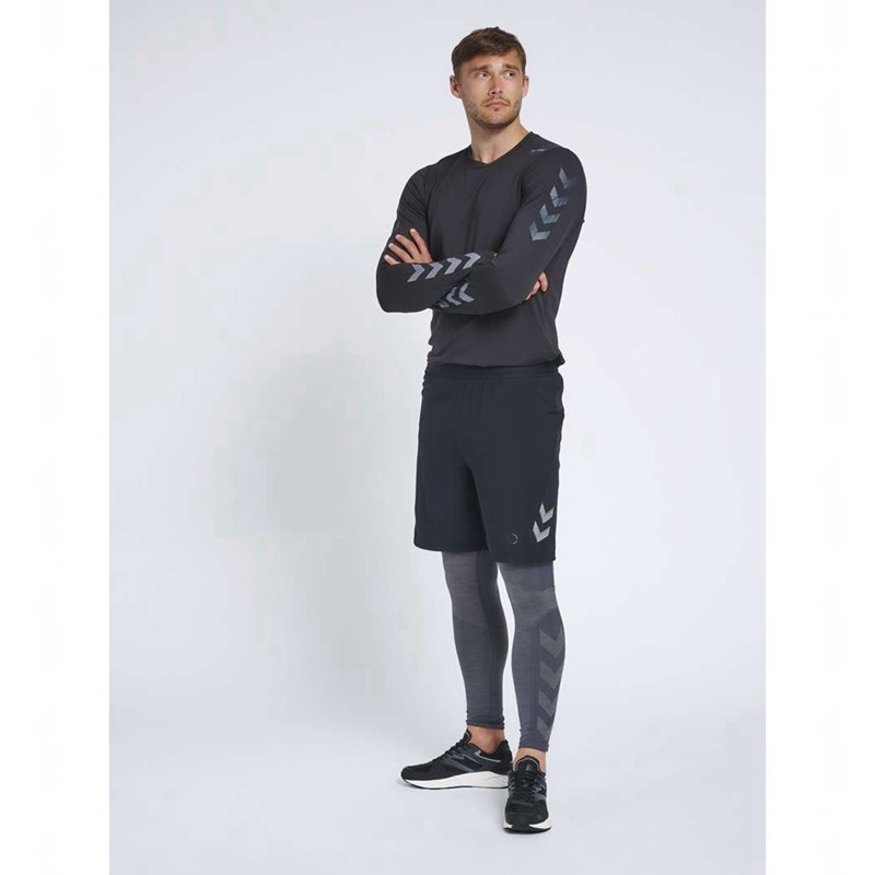 Hummel Mace Ls Muške Majice Crne | 946414-069