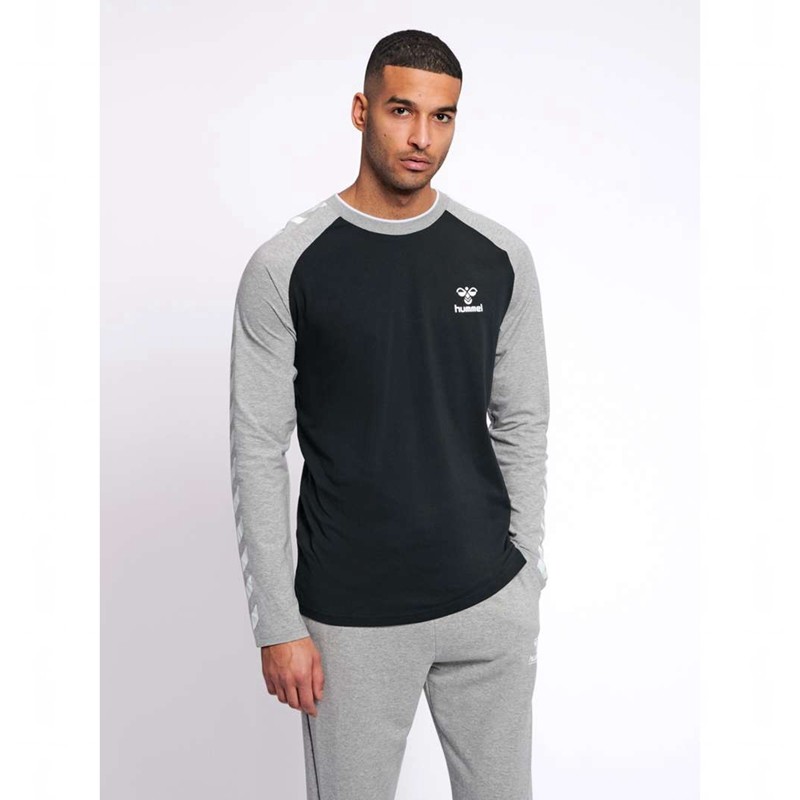 Hummel Mark L/S Muške Majice Crne | 732521-281
