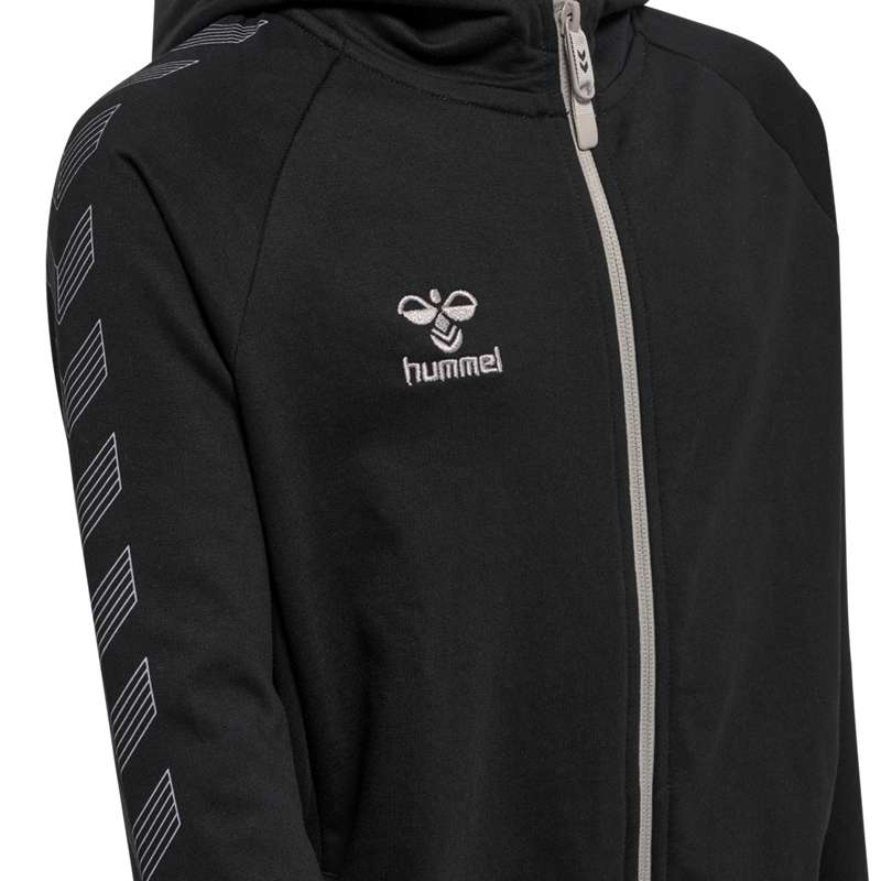 Hummel Move Grid Cotton Zip Dječje Majica s Kapuljačom Crne | 463327-389