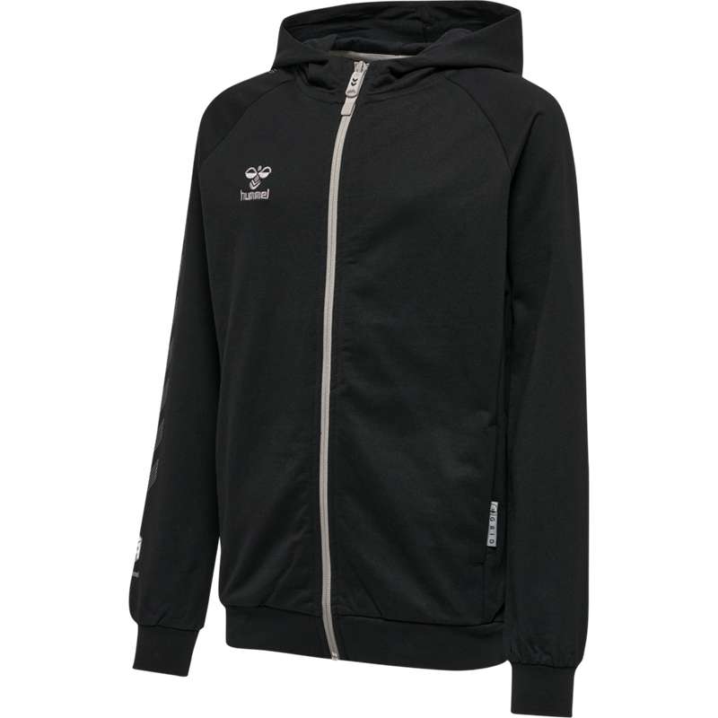 Hummel Move Grid Cotton Zip Dječje Majica s Kapuljačom Crne | 463327-389