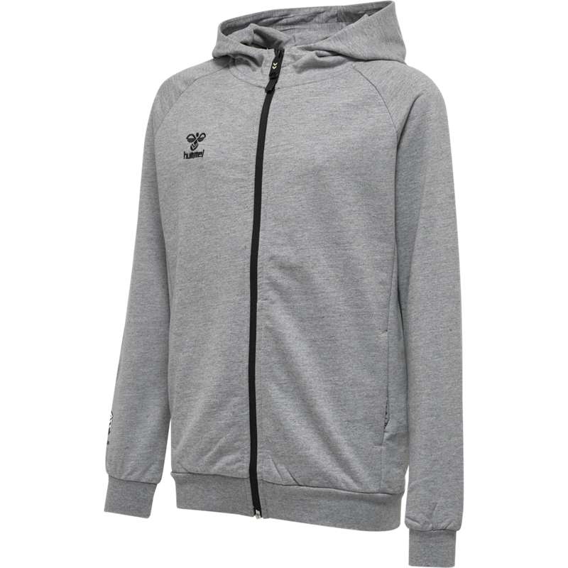 Hummel Move Grid Cotton Zip Dječje Majica s Kapuljačom Sive | 886841-849