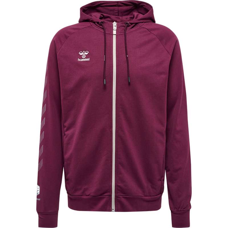 Hummel Move Grid Cotton Zip Muške Majica s Kapuljačom Bordo | 248496-104