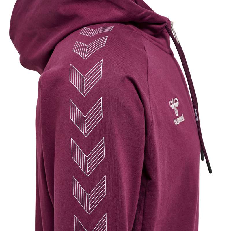 Hummel Move Grid Cotton Zip Muške Majica s Kapuljačom Bordo | 248496-104