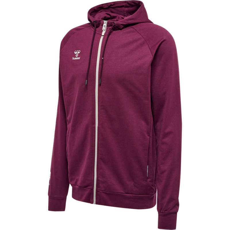 Hummel Move Grid Cotton Zip Muške Majica s Kapuljačom Bordo | 248496-104
