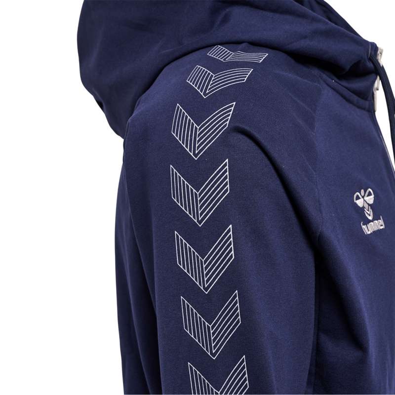Hummel Move Grid Cotton Zip Muške Majica s Kapuljačom Tamnoplave | 480991-519