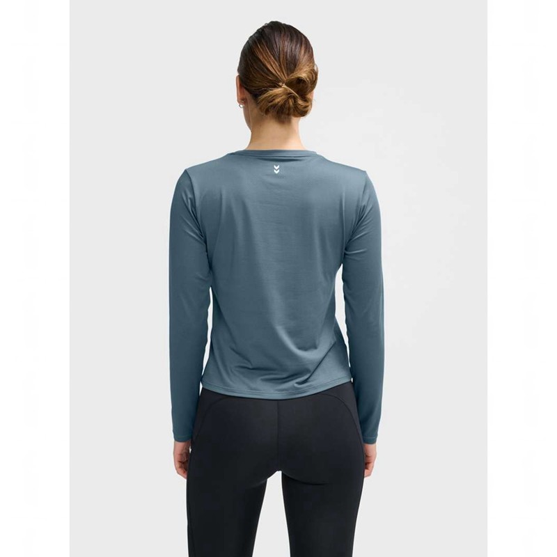 Hummel Mt Aura Mesh L/S Ženske Majice Sive | 298596-286
