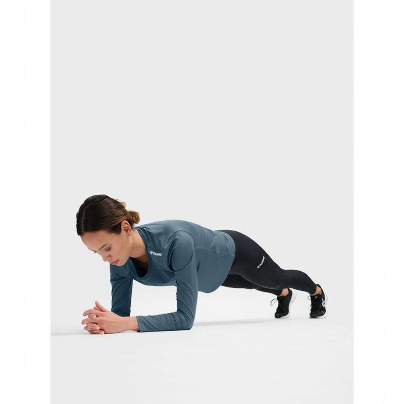 Hummel Mt Aura Mesh L/S Ženske Majice Sive | 298596-286