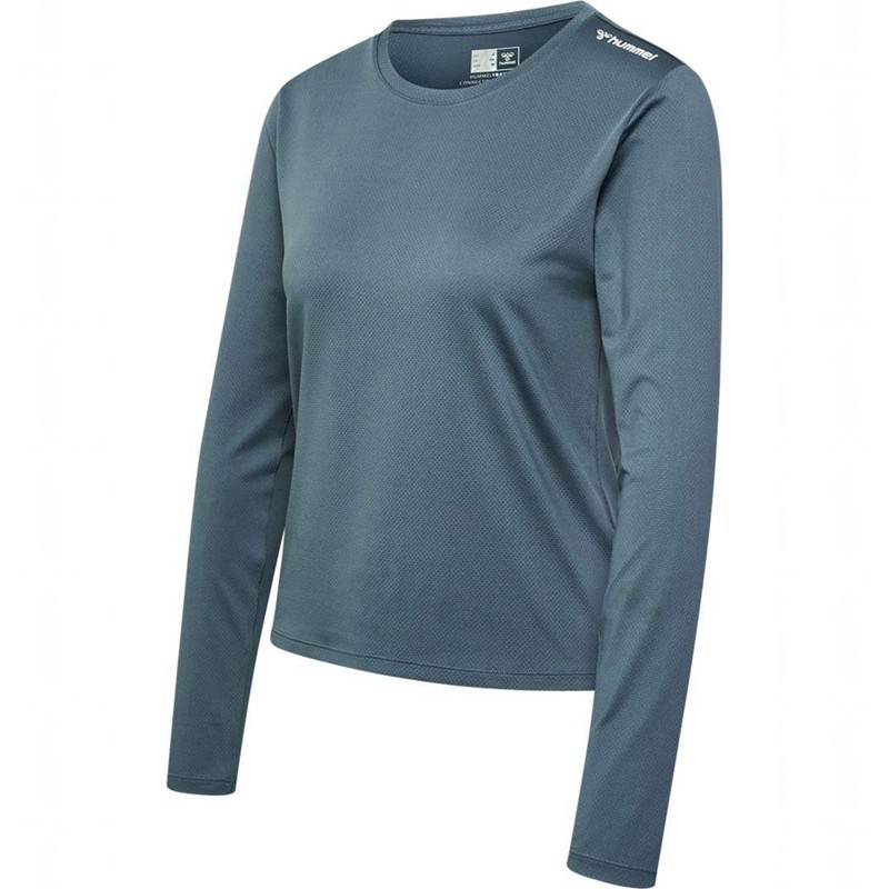 Hummel Mt Aura Mesh L/S Ženske Majice Sive | 298596-286