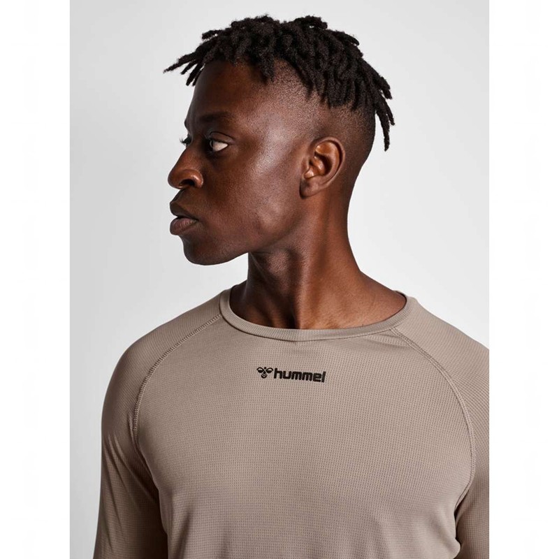 Hummel Mt Bow L/S Muške Majice Bež | 358227-688