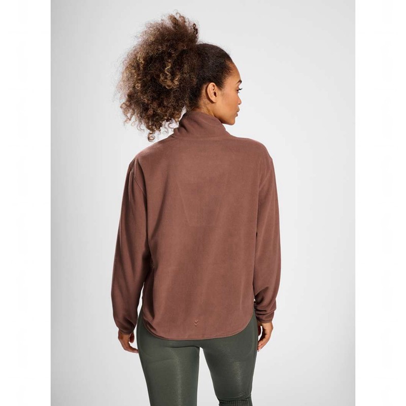 Hummel Mt Connect Loose Half Zip Ženske Dukserice Smeđe | 881729-967