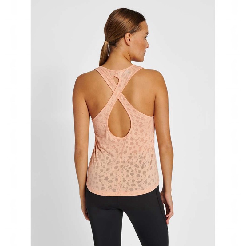 Hummel Mt Iris Burnout Ženske Majica bez Rukava Boje Marelice | 592198-336