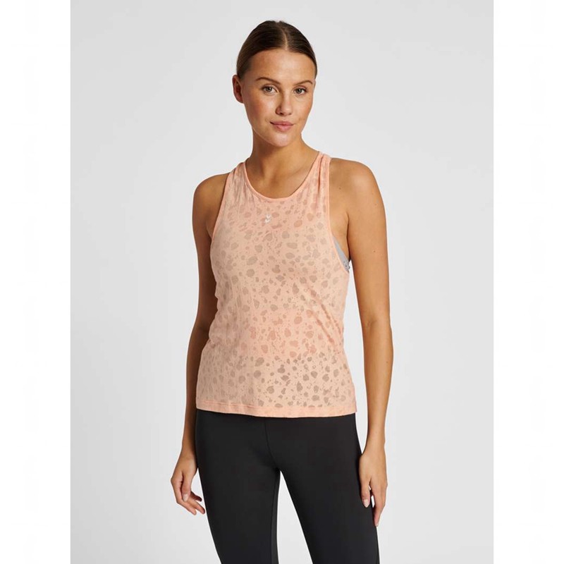 Hummel Mt Iris Burnout Ženske Majica bez Rukava Boje Marelice | 592198-336