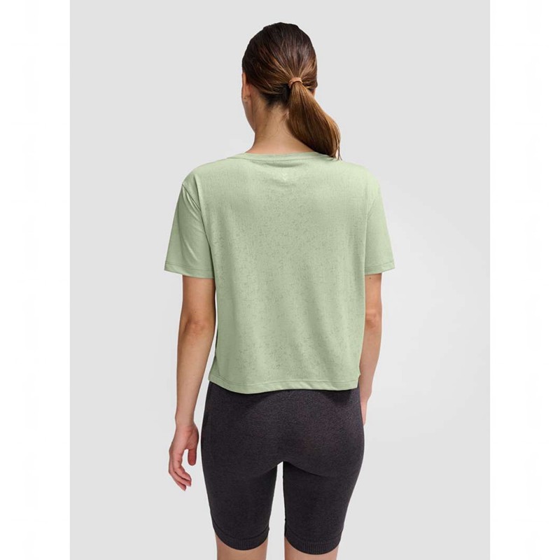 Hummel Mt Light Burnout Ženske Majice Zelene | 256144-201