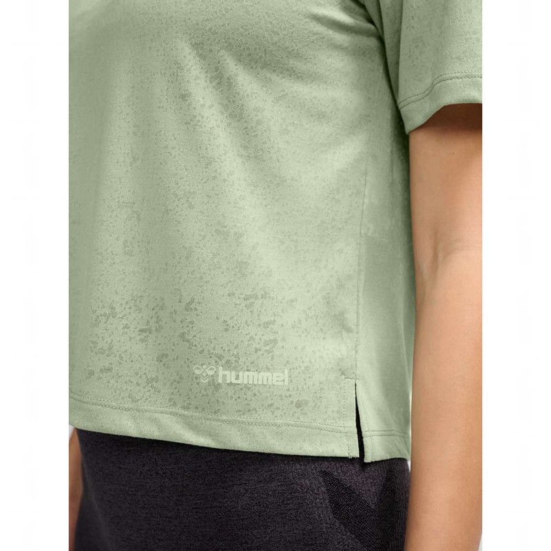 Hummel Mt Light Burnout Ženske Majice Zelene | 256144-201