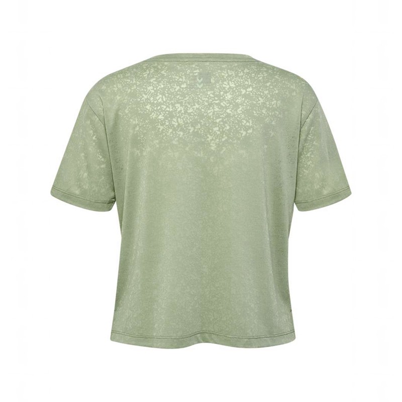 Hummel Mt Light Burnout Ženske Majice Zelene | 256144-201