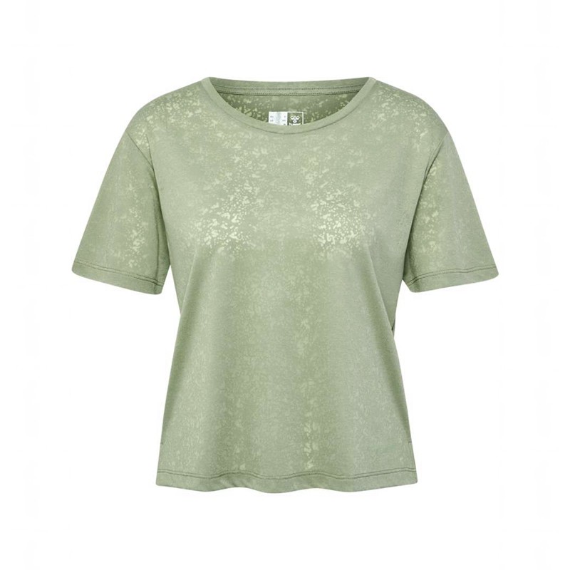 Hummel Mt Light Burnout Ženske Majice Zelene | 256144-201
