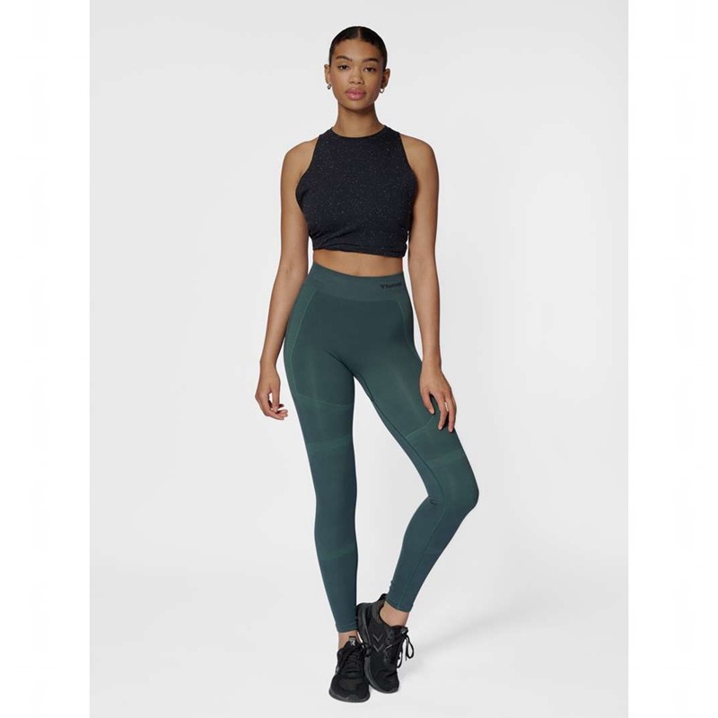 Hummel Mt Power Seamless Mw Ženske Hulahopke Zelene | 645165-390