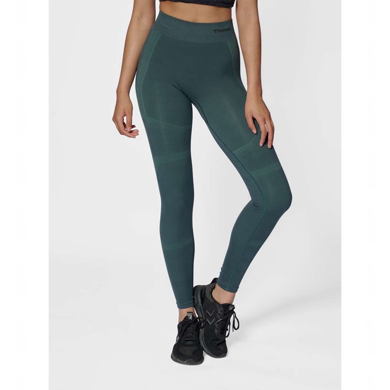 Hummel Mt Power Seamless Mw Ženske Hulahopke Zelene | 645165-390