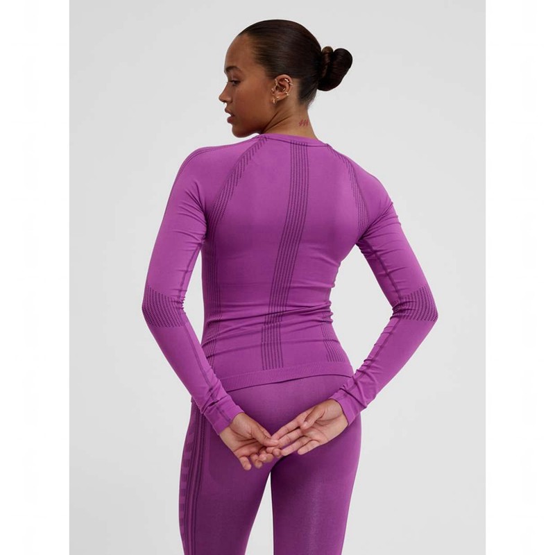 Hummel Mt Shaping Seamless L/S Ženske Majice Ljubičaste | 709253-640