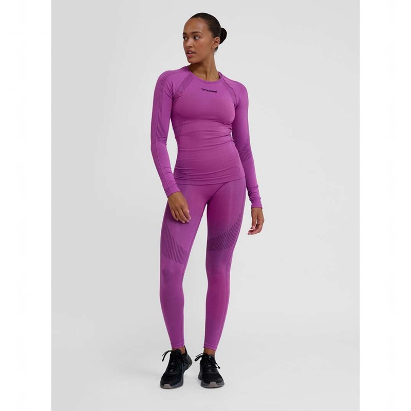 Hummel Mt Shaping Seamless L/S Ženske Majice Ljubičaste | 709253-640