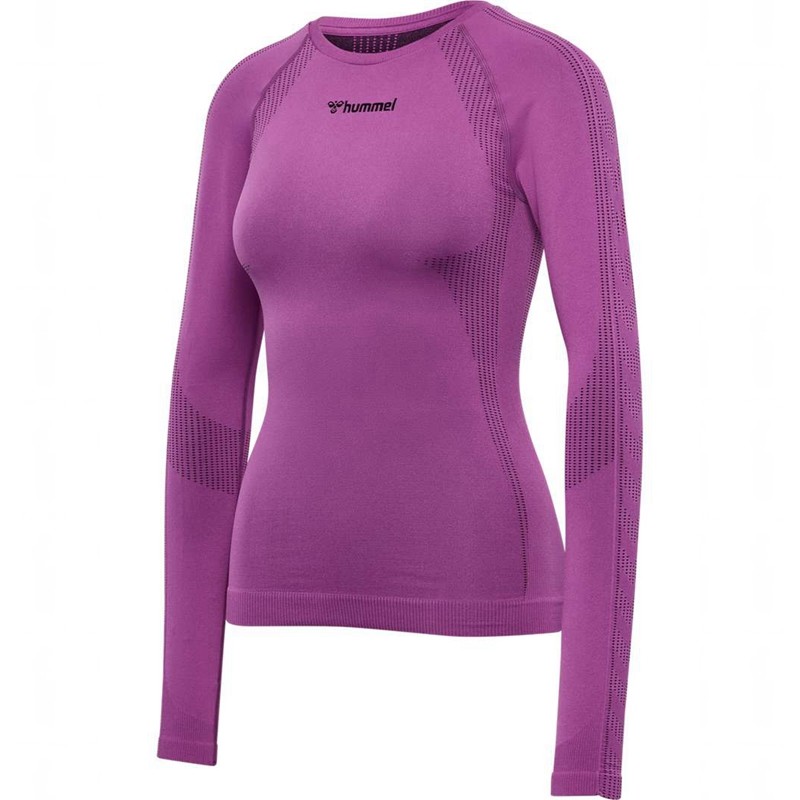 Hummel Mt Shaping Seamless L/S Ženske Majice Ljubičaste | 709253-640
