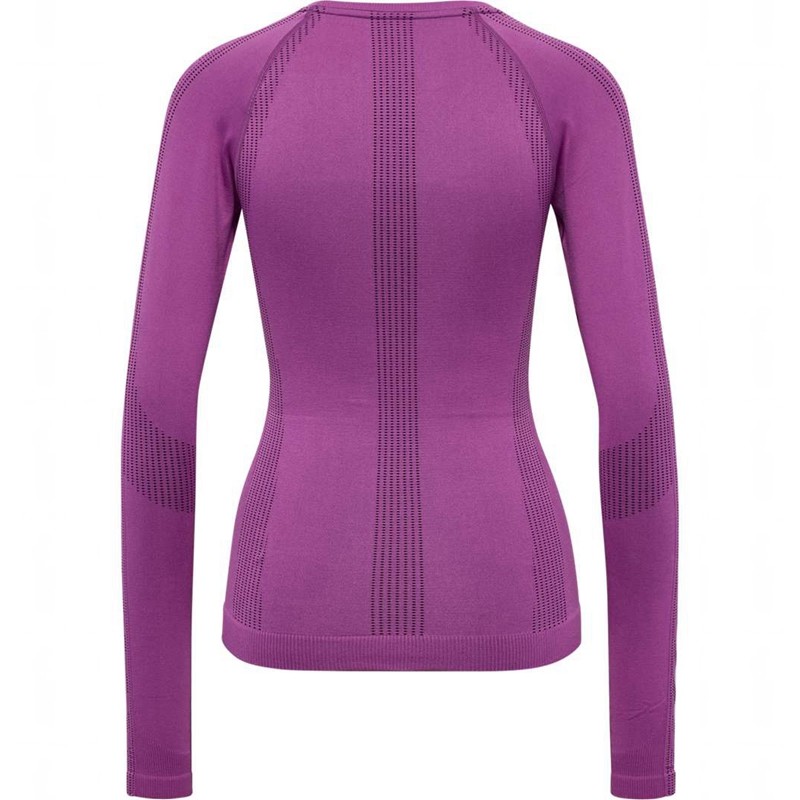 Hummel Mt Shaping Seamless L/S Ženske Majice Ljubičaste | 709253-640