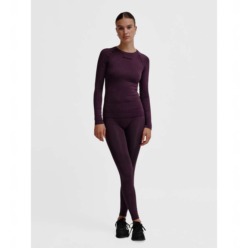 Hummel Mt Shaping Seamless L/S Ženske Majice Ljubičaste | 635415-044