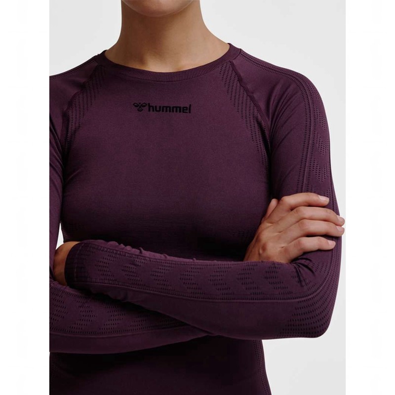 Hummel Mt Shaping Seamless L/S Ženske Majice Ljubičaste | 635415-044