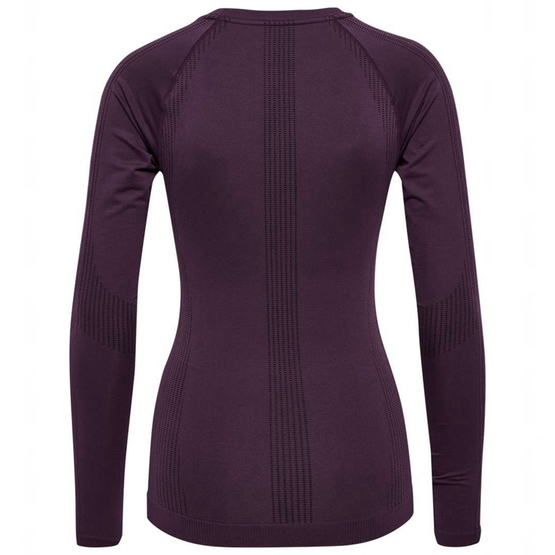 Hummel Mt Shaping Seamless L/S Ženske Majice Ljubičaste | 635415-044