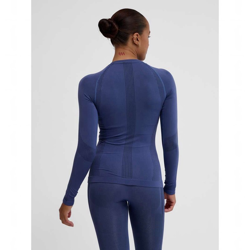 Hummel Mt Shaping Seamless L/S Ženske Temeljni Sloj Plave | 566480-119
