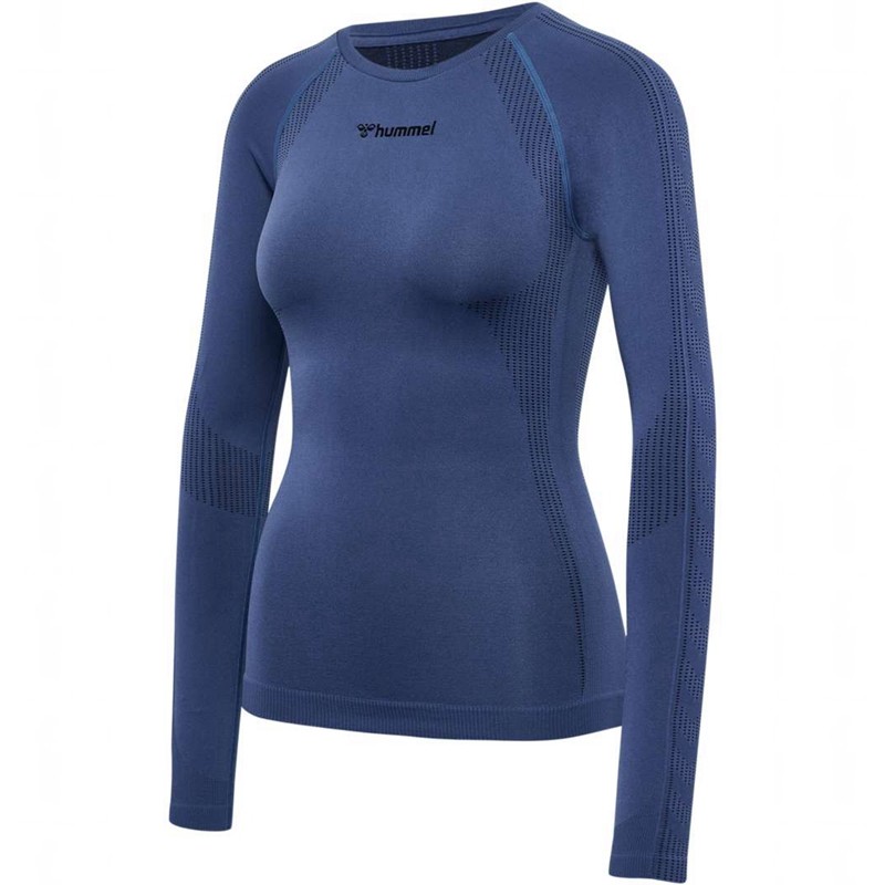 Hummel Mt Shaping Seamless L/S Ženske Temeljni Sloj Plave | 566480-119