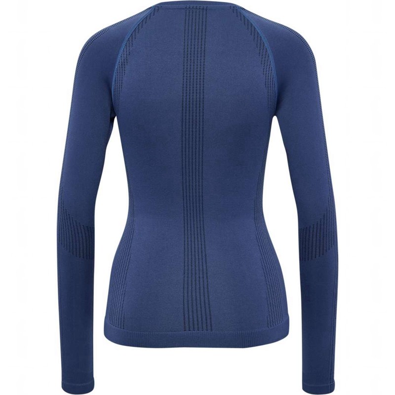 Hummel Mt Shaping Seamless L/S Ženske Temeljni Sloj Plave | 566480-119