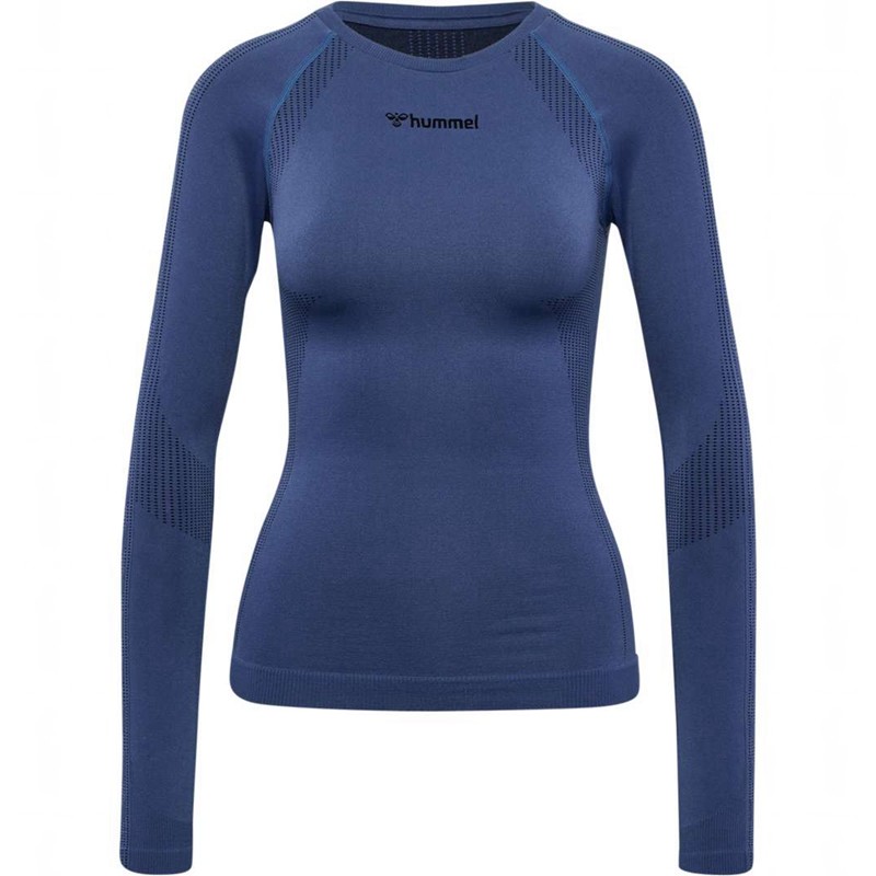 Hummel Mt Shaping Seamless L/S Ženske Temeljni Sloj Plave | 566480-119