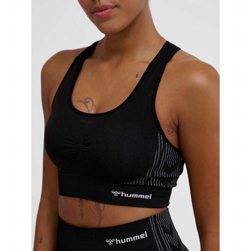 Hummel Mt Shaping Seamless Padded Ženske Sportski Grudnjak Crne | 410223-615