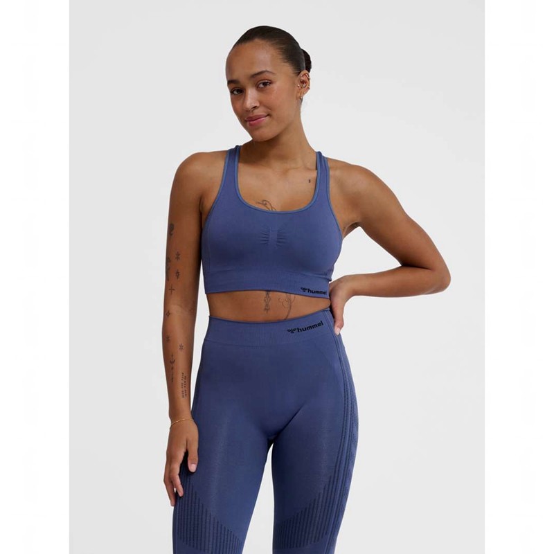 Hummel Mt Shaping Seamless Top Ženske Sportska Odjeća Plave | 626074-293