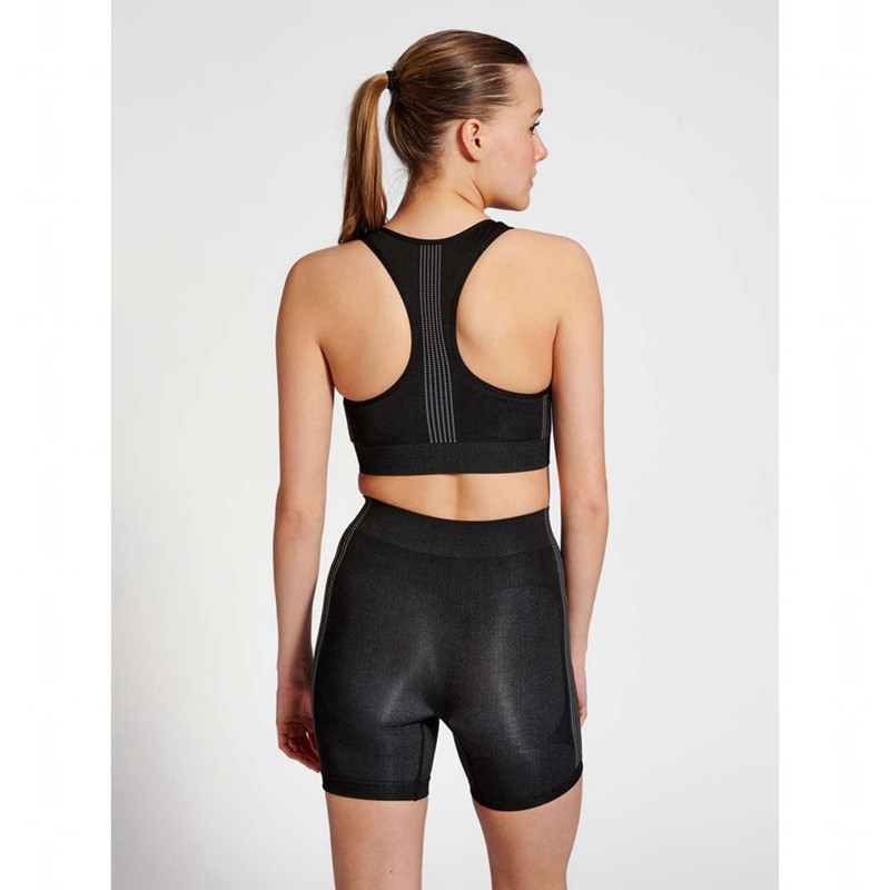 Hummel Mt Shaping Seamless Top Ženske Sportski Grudnjak Crne | 836791-915