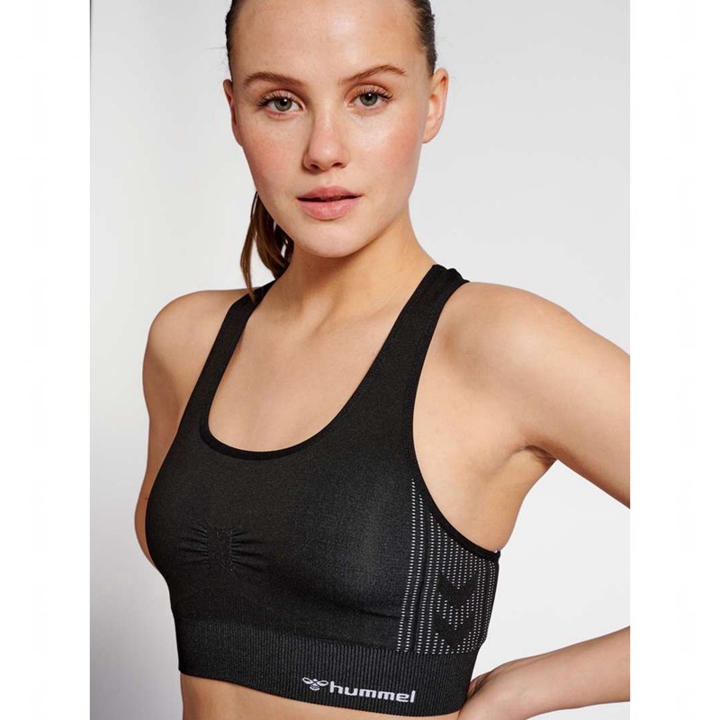 Hummel Mt Shaping Seamless Top Ženske Sportski Grudnjak Crne | 836791-915