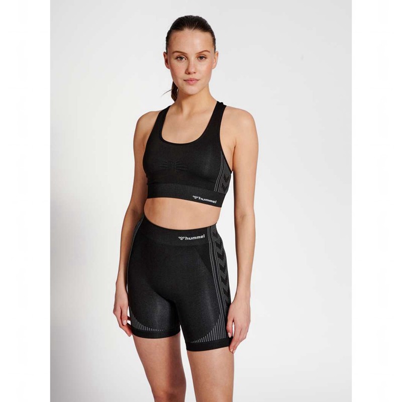 Hummel Mt Shaping Seamless Top Ženske Sportski Grudnjak Crne | 836791-915