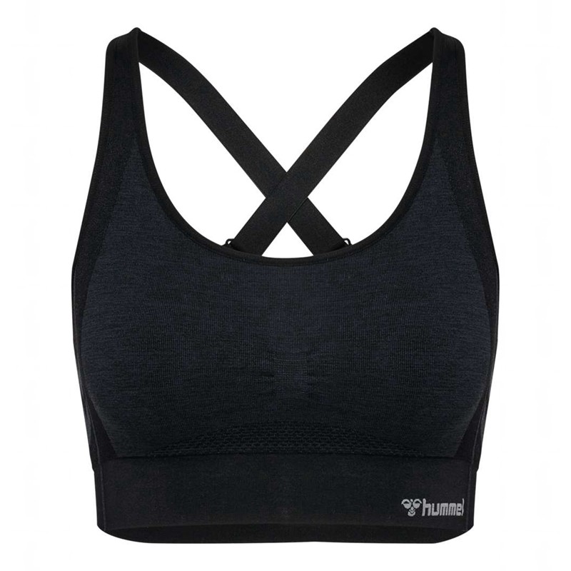 Hummel Mt Shine Seamless Ženske Sportski Grudnjak Crne | 802628-853